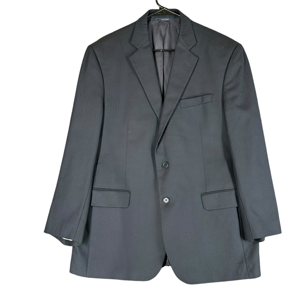 Brooks Brothers Men’ 42R Navy 100% Wool Suit Jacket Blazer Saxxon Madison Office